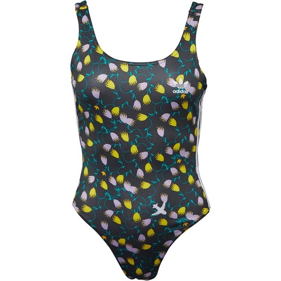 ADIDAS Allover Print Bodysuit - Floral + 3 Stripes - Picture 4 of 12